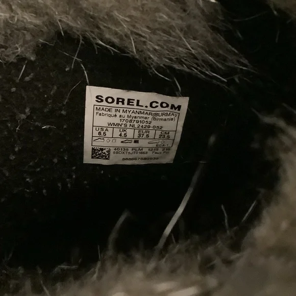 Sorel Joan of Arc Gray Fur-Trimmed Winter Boots - Picture 7 of 9